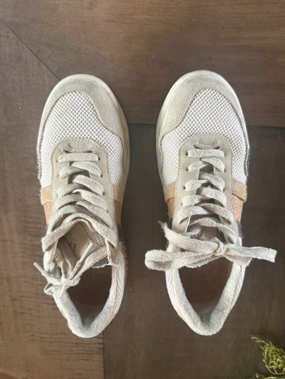 Gola Cream Mesh & Cork Sneakers